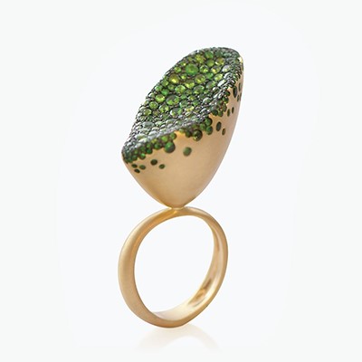 BABY MALAK FLOURISH BONBON BIG MARQUISE RING